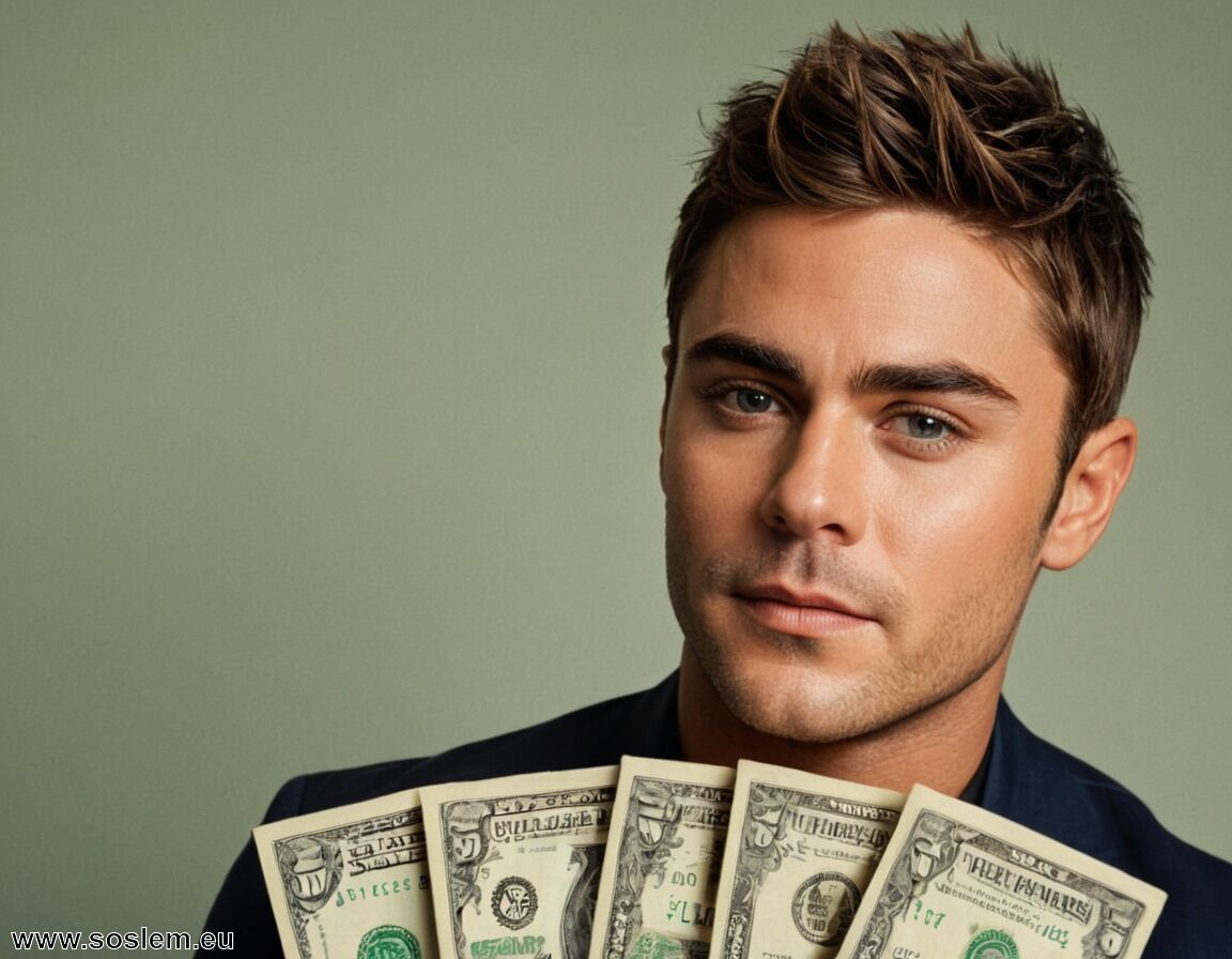 Vermögensentwicklung im Laufe der Jahre - Zac Efron Vermögen